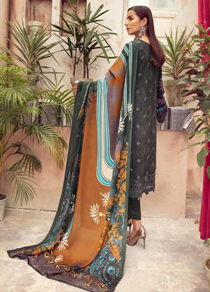 Blossom by Riaz Arts Embroidered Peach Leather Suits Unstitched 3 Piece RA21BP D-01 - Winter Collection