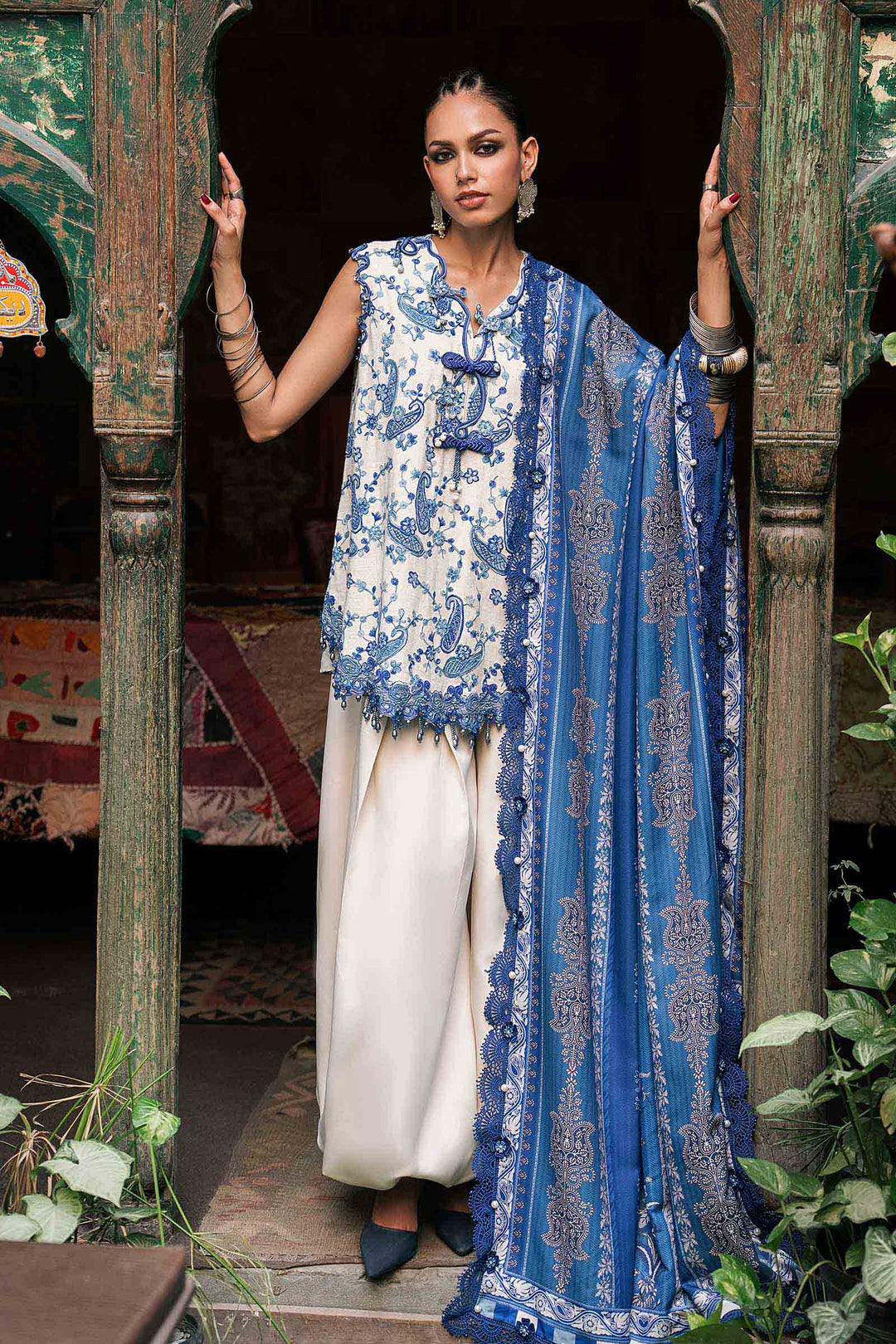 M Prints by Maria B Unstitched Printed Cambric 3 Piece Suit MB26UPC 8A - Casual Collection
