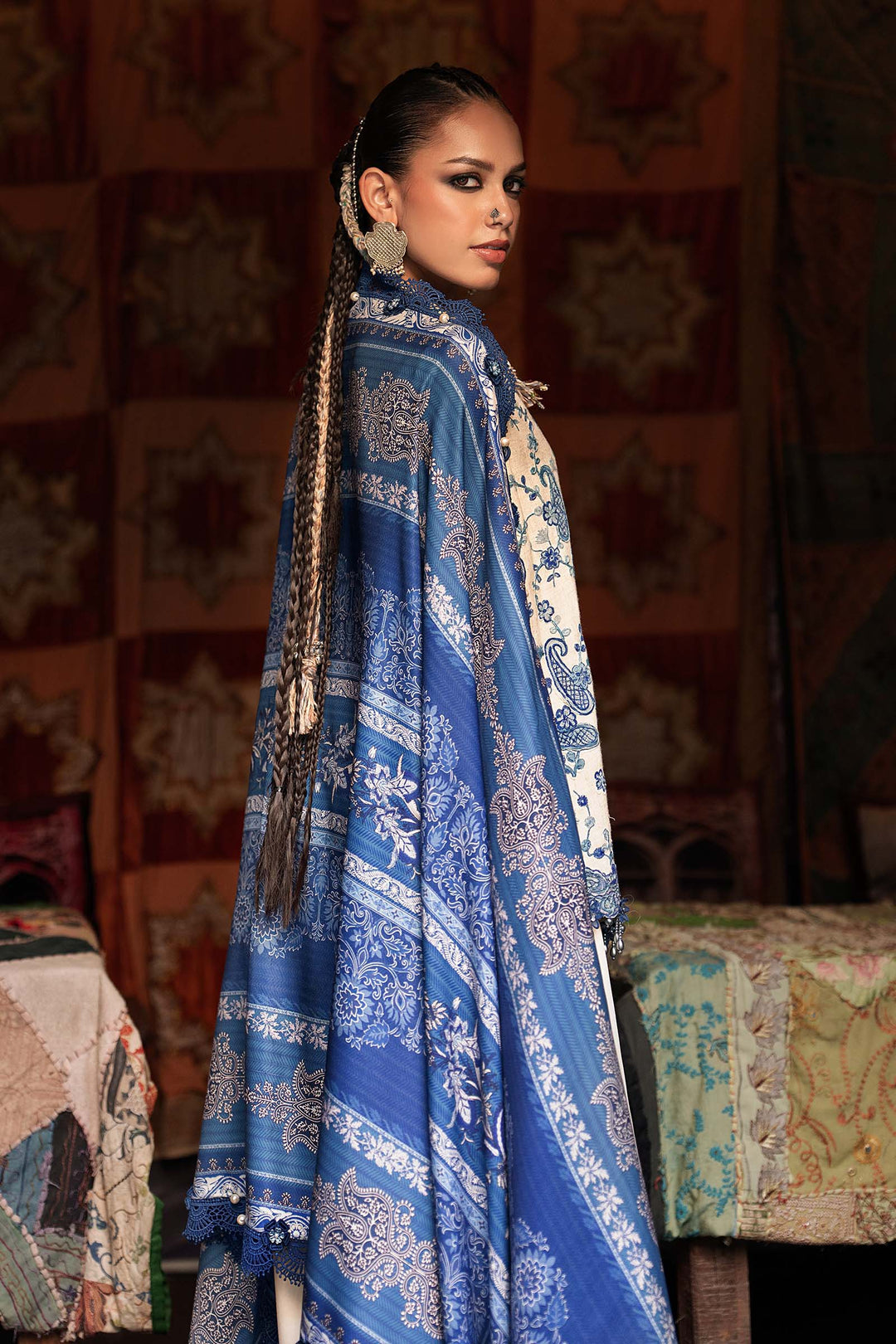 M Prints by Maria B Unstitched Printed Cambric 3 Piece Suit MB26UPC 8A - Casual Collection