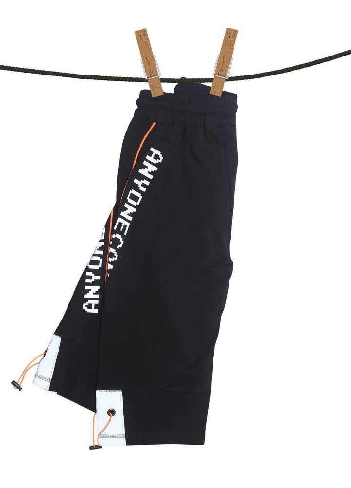 Sanaulla Exclusive Range Jersey Casual Shorts for Boys -  2307 Black Orange
