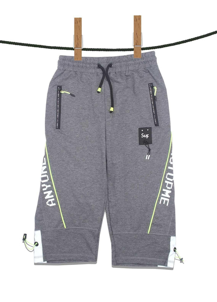 Sanaulla Exclusive Range Jersey Casual Shorts for Boys -  2307 Grey