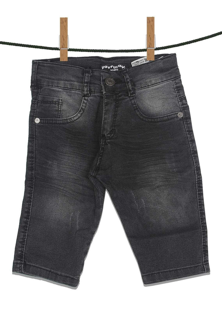 Sanaulla Exclusive Range Jersey Casual Shorts for Boys -  4137 Dark Grey