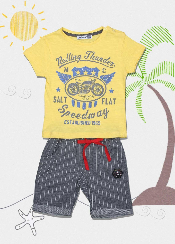 Sanaulla Exclusive Range Cotton Fancy Boys Suits -  3512 Yellow