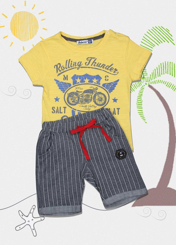 Sanaulla Exclusive Range Cotton Fancy Boys Suits -  3512 Yellow