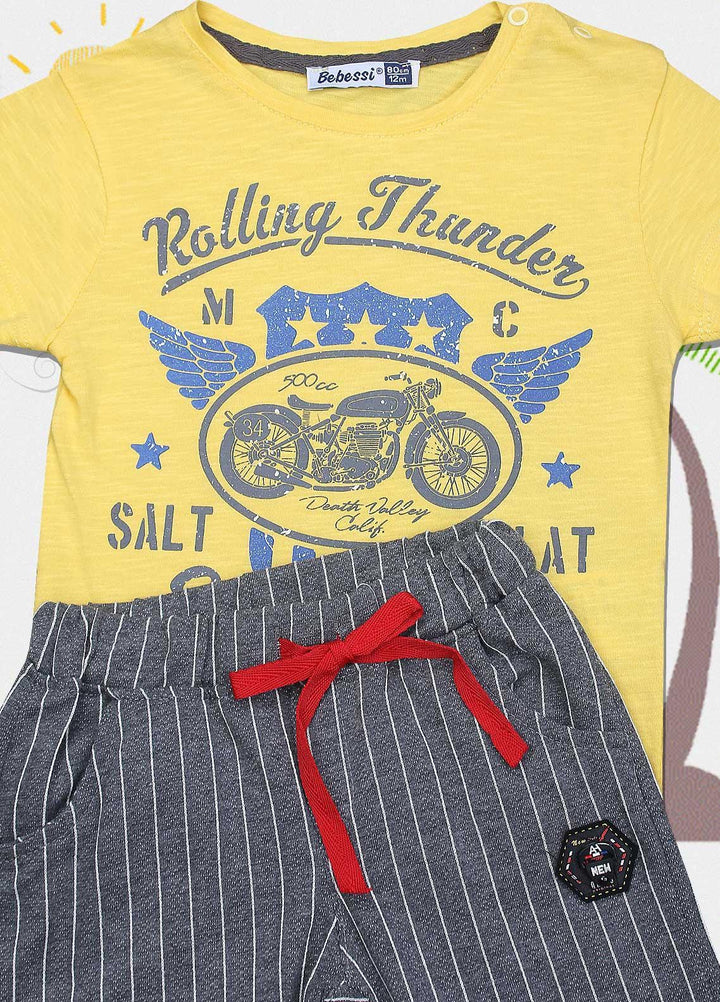 Sanaulla Exclusive Range Cotton Fancy Boys Suits -  3512 Yellow