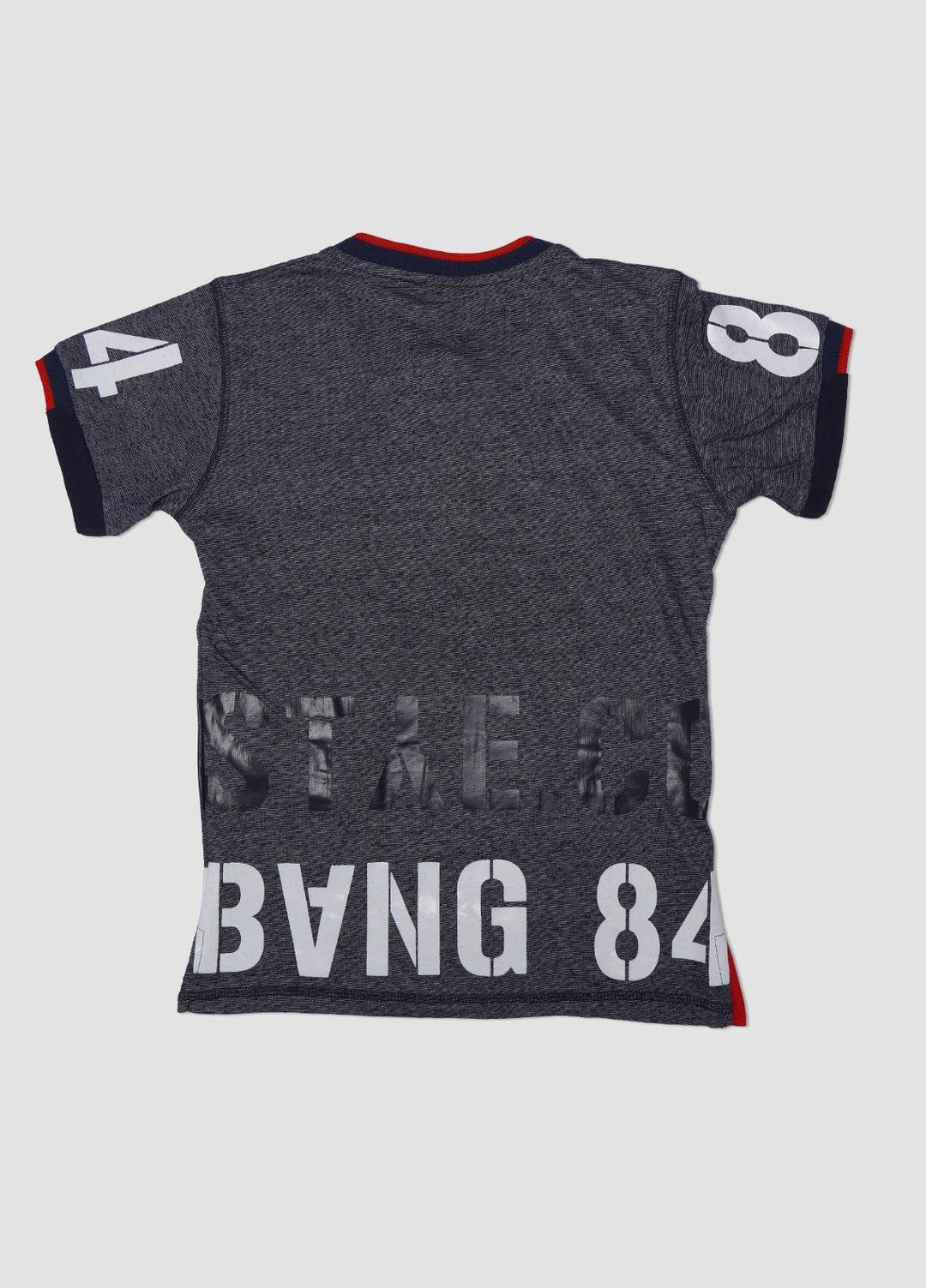 Sanaulla Exclusive Range Cotton Casual T-Shirts for Boys -  2072 Dark Grey