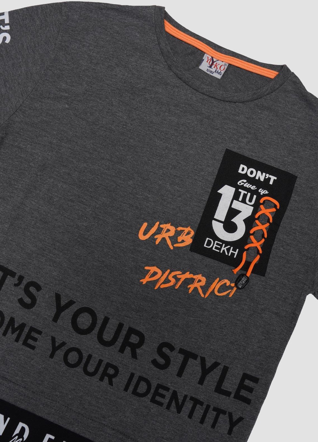 Sanaulla Exclusive Range Cotton Casual Boys T-Shirts -  6792 Grey