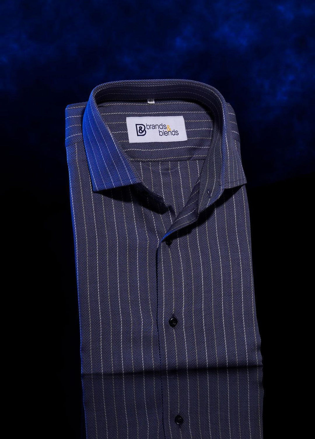 Brands & Blends Cotton Formal Shirts for Men -  Dark Blue3