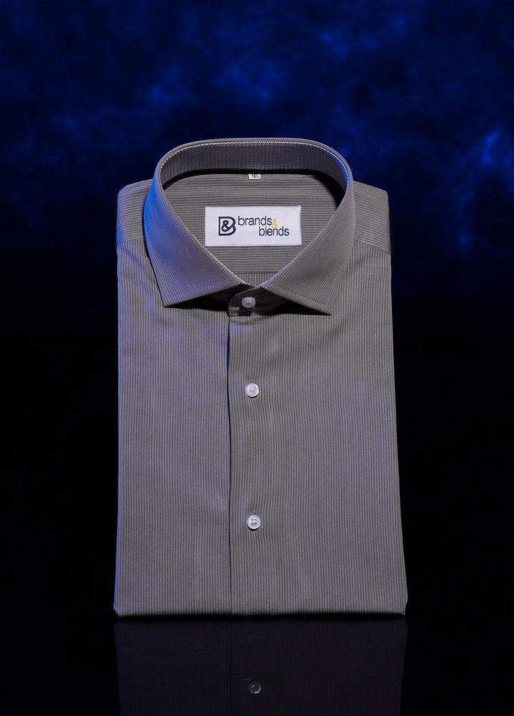 Brands & Blends Cotton Formal Shirts for Men -  Grey1