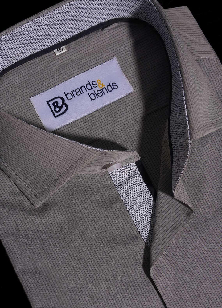 Brands & Blends Cotton Formal Shirts for Men -  Grey1