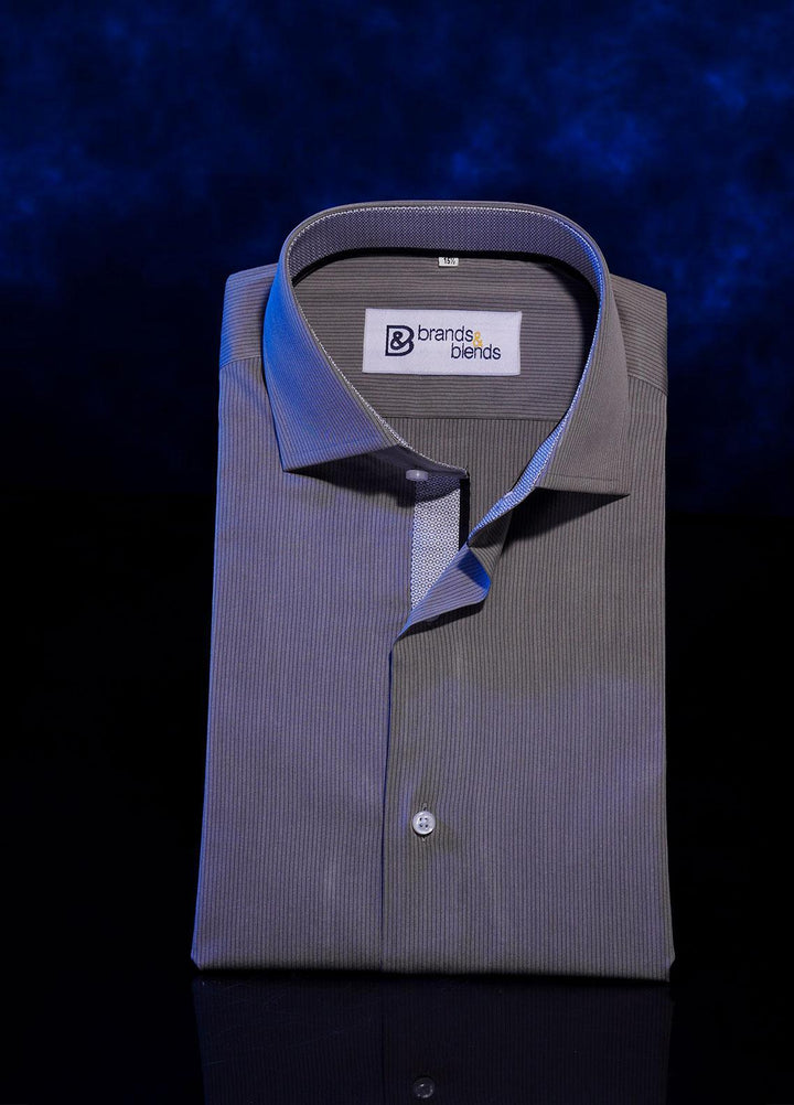 Brands & Blends Cotton Formal Shirts for Men -  Grey1