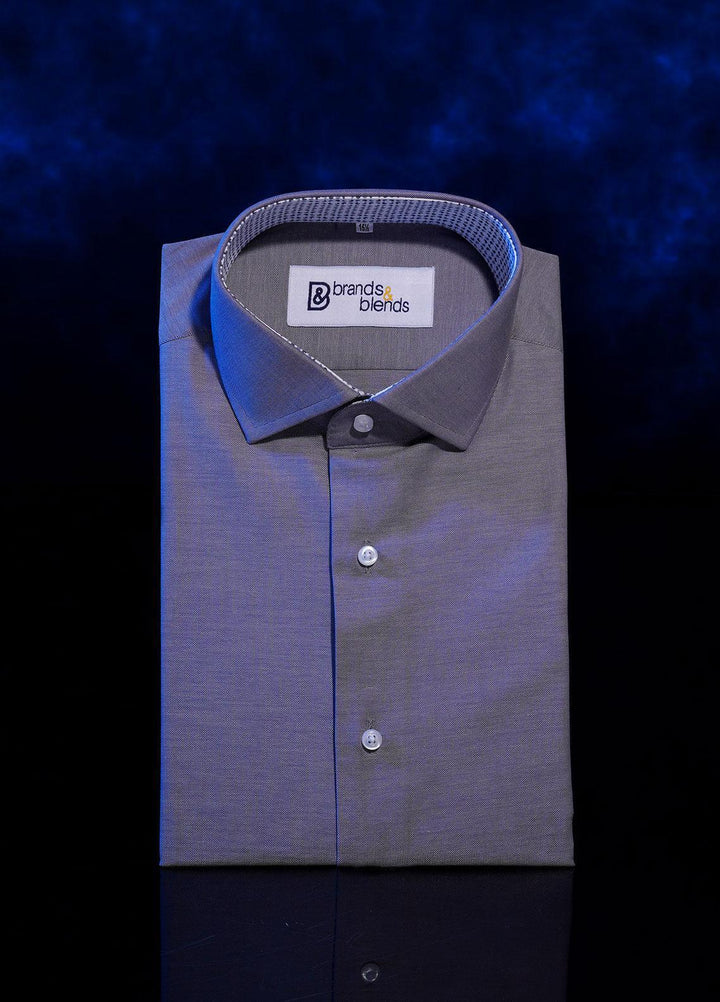 Brands & Blends Cotton Formal Shirts for Men -  Light Grey4