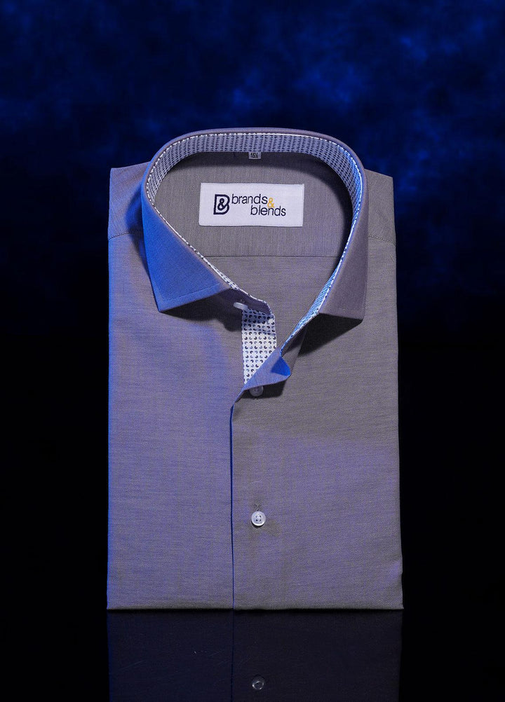Brands & Blends Cotton Formal Shirts for Men -  Light Grey4