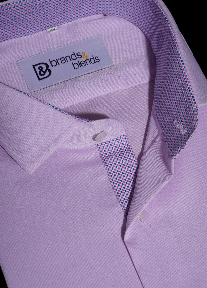 Brands & Blends Cotton Formal Shirts for Men -  Purple8