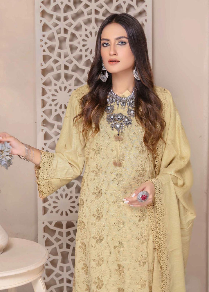 Breeze By Aalaya Embroidered Slub Suits Unstitched 3 Piece ALY22BS DE-04 - Winter Collection