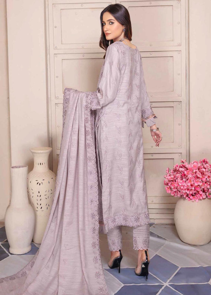 Breeze By Aalaya Embroidered Slub Suits Unstitched 3 Piece ALY22BS DE-07 - Winter Collection