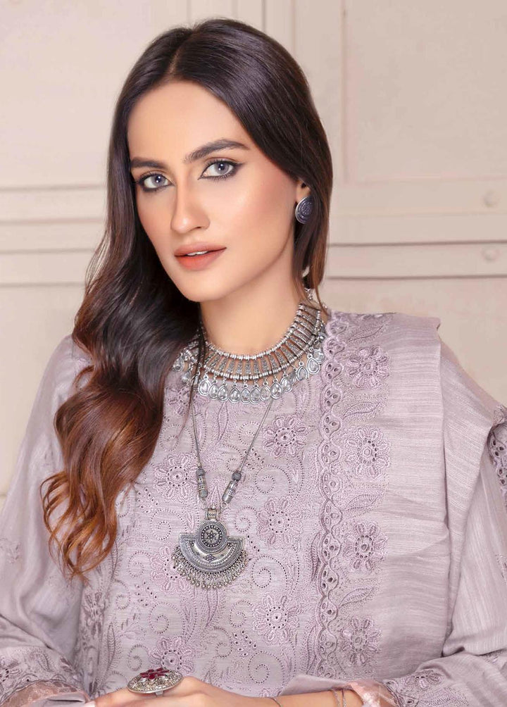 Breeze By Aalaya Embroidered Slub Suits Unstitched 3 Piece ALY22BS DE-07 - Winter Collection
