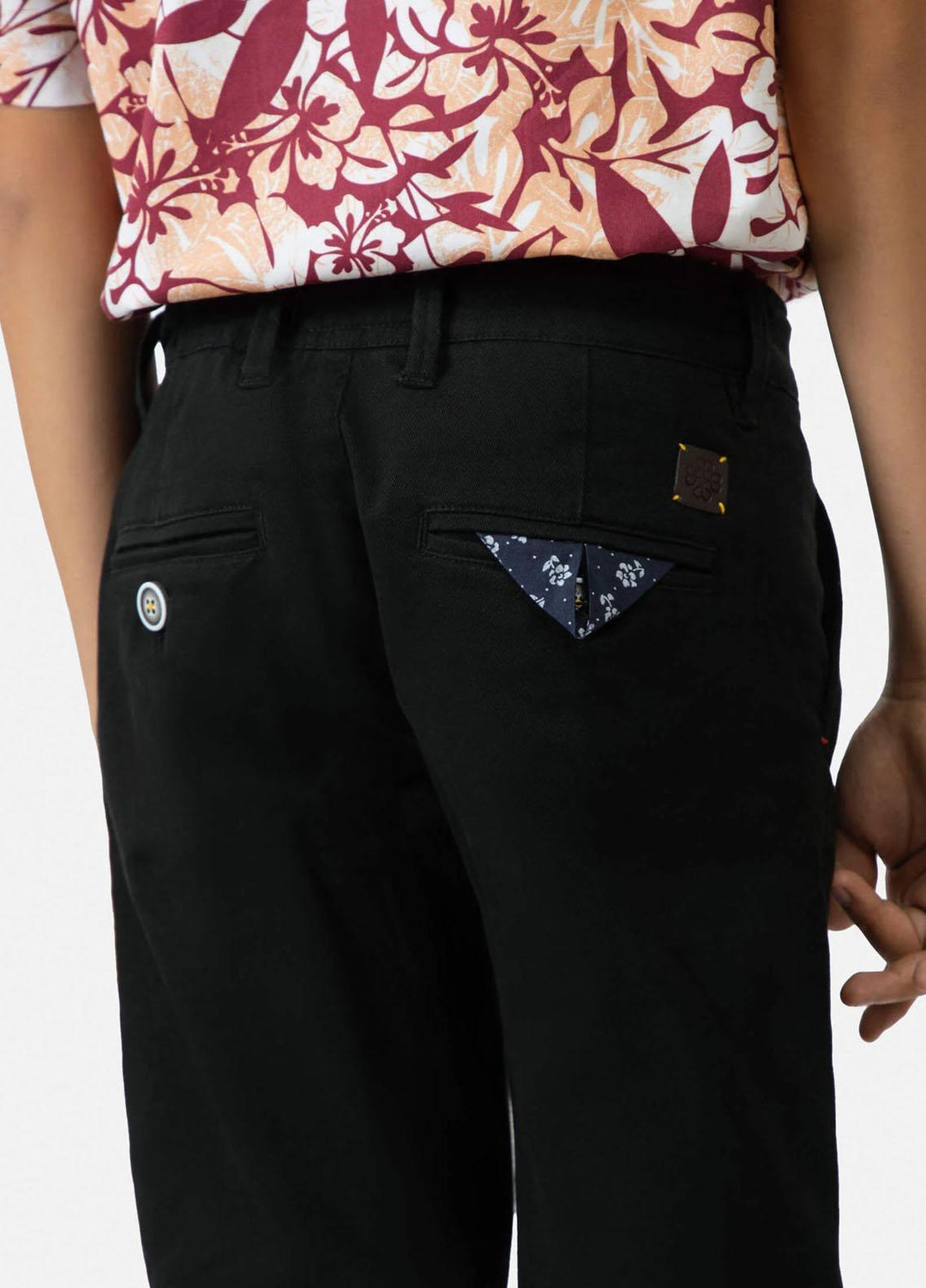 Brumano Cotton  Chino for Kids -  Black Casual Chino