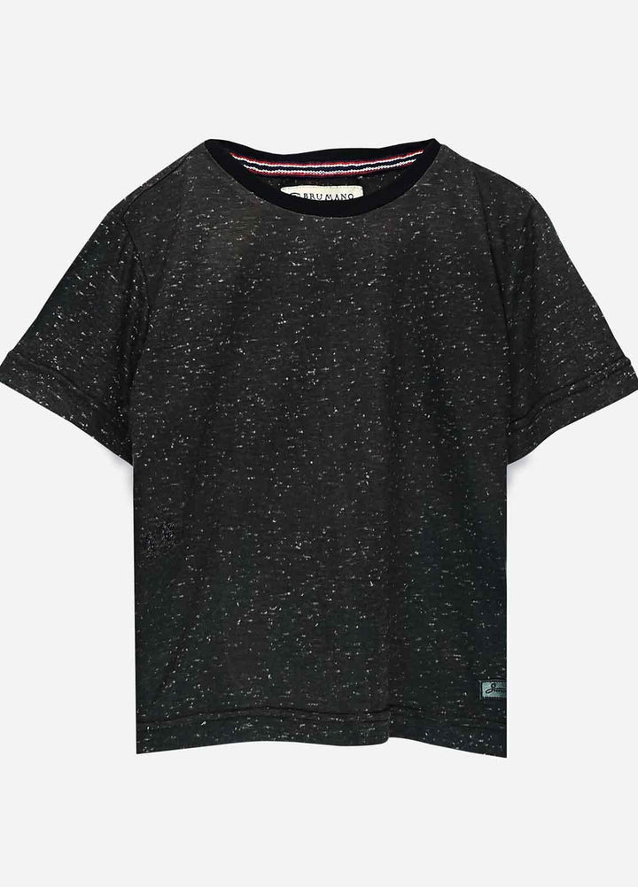 Brumano Cotton Casual Boys T-Shirts -  BRM21JS Charcoal Neppy