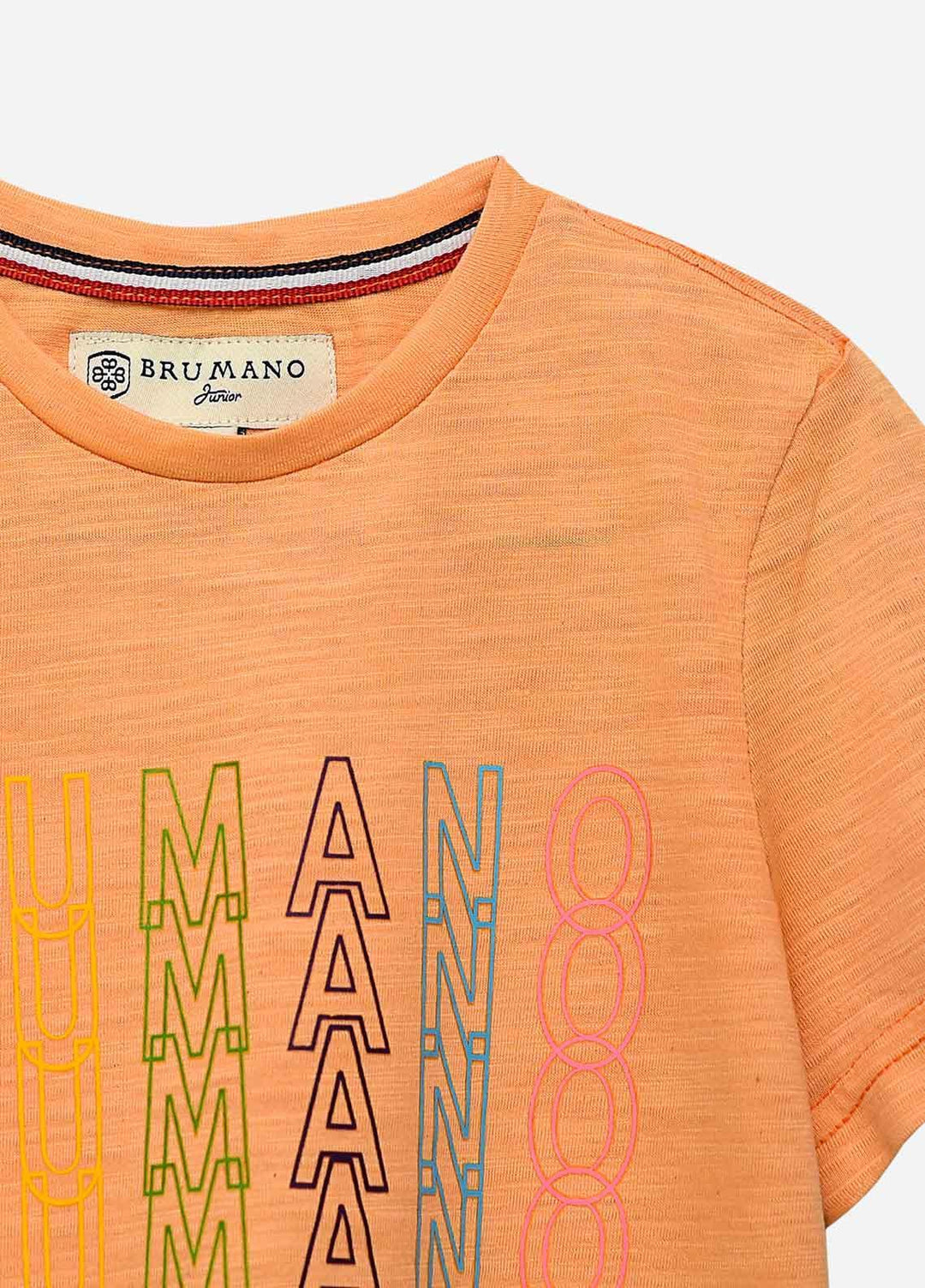 Brumano Cotton Casual T-Shirts for Boys -  BRM21JS Orange Printed