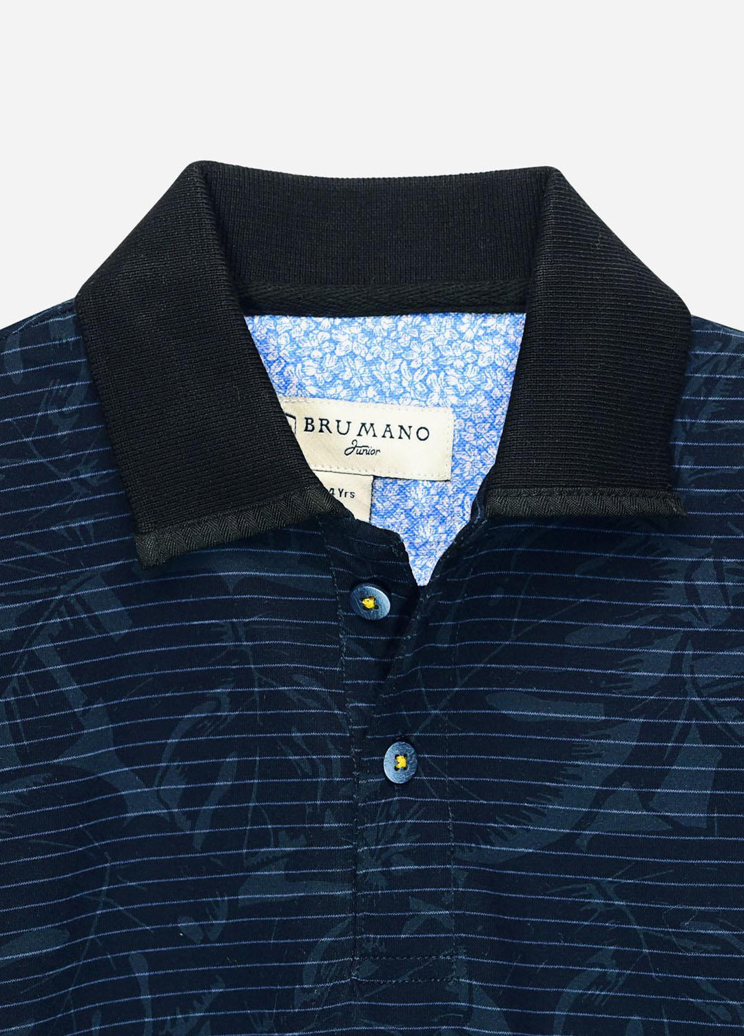Brumano Cotton  Shirt for Boys -  BM21P 246 Navy Blue Striped Casual Polo