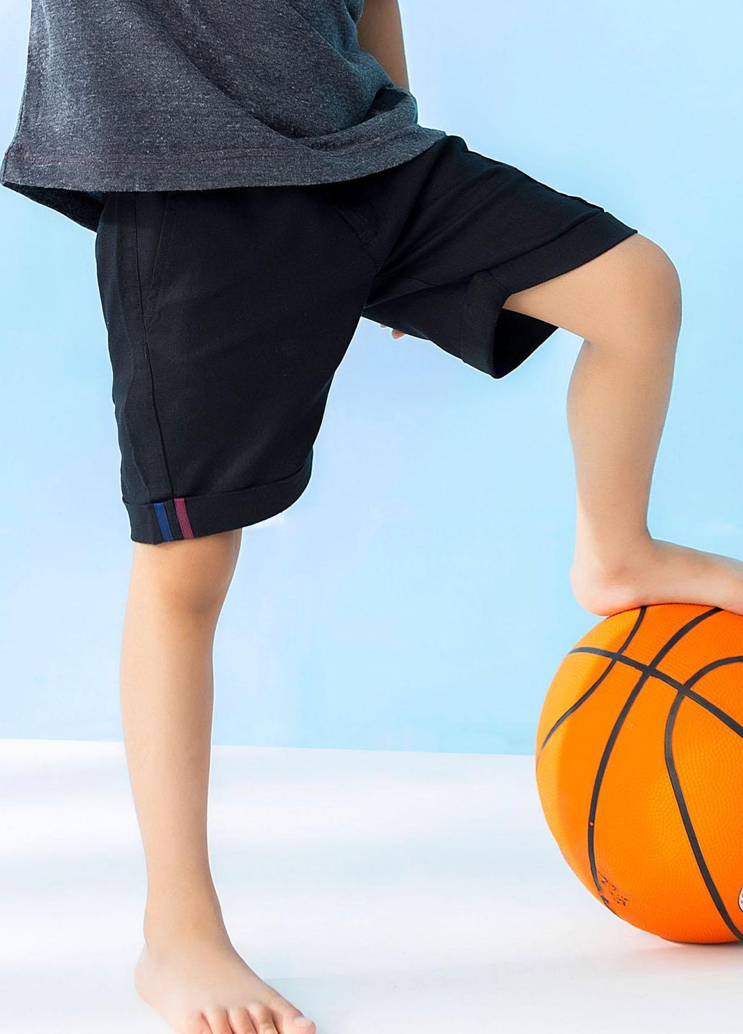 Brumano  Casual Shorts for Boys -  Black Twill Casual Short BRM-JNR-0066