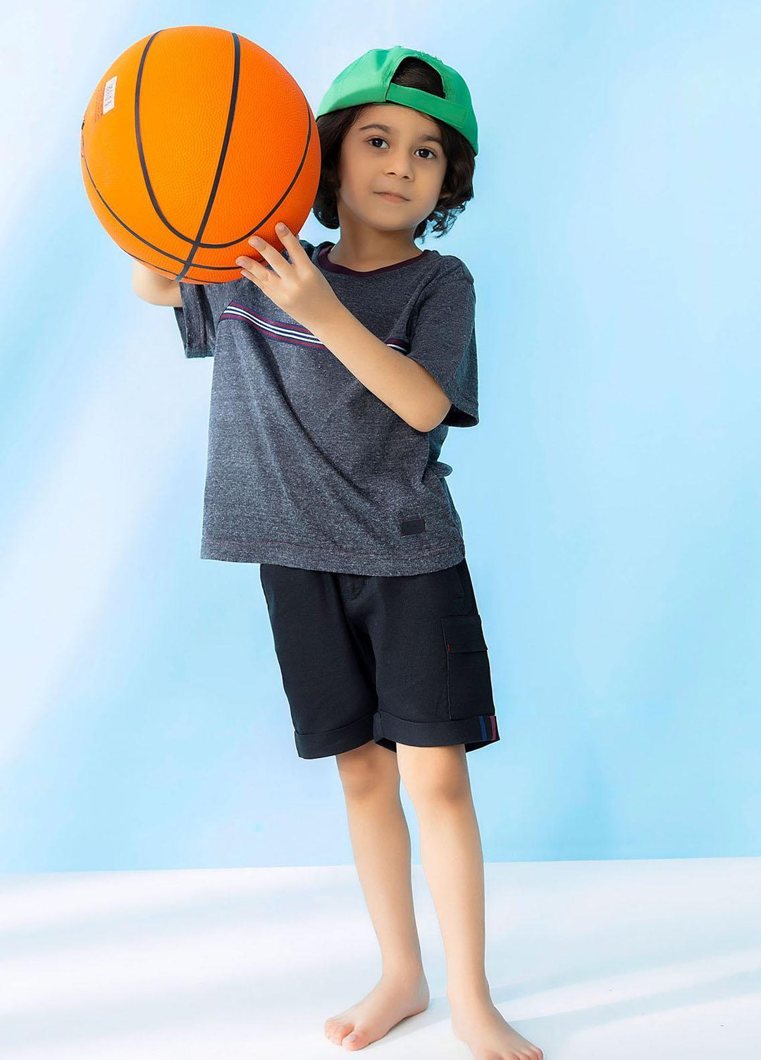 Brumano  Casual Shorts for Boys -  Black Twill Casual Short BRM-JNR-0066