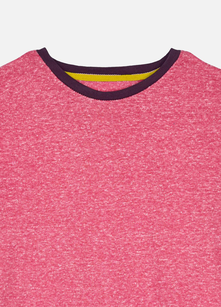 Brumano  Casual T-Shirts for Boys -  Pastel Red Crew Neck Casual T-Shirt BRM-JNR-1631