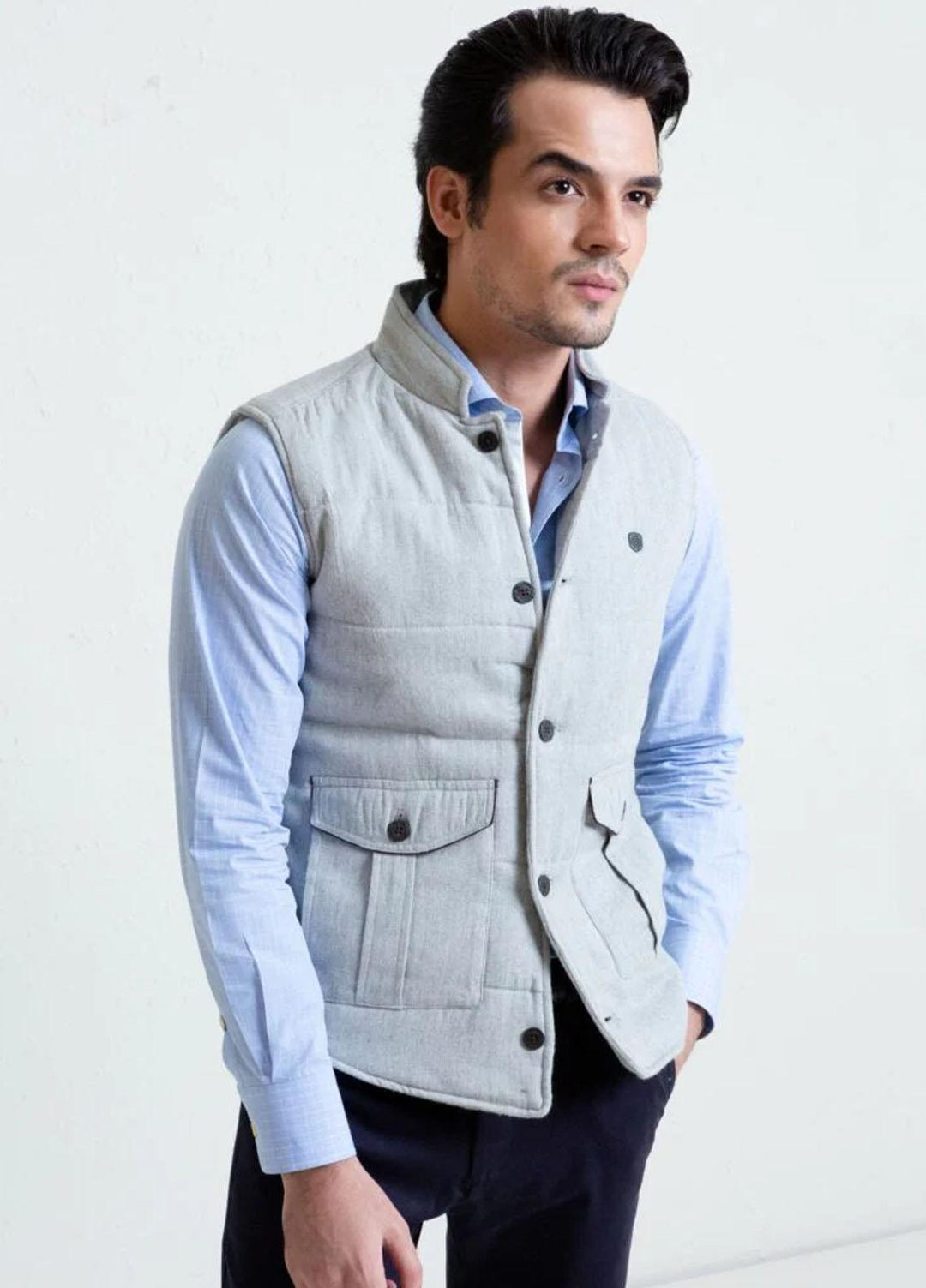 Brumano   Jackets for Men -  BRM-1045 Grey Sleeveless