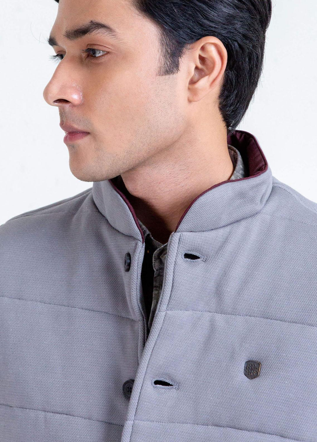 Brumano   Jackets for Men -  BRM-210 Slate Grey Knitted Sleeveless