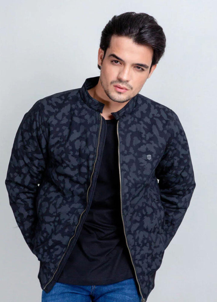 Brumano   Jackets for Men -  JKT-1284 Black Camouflage Quilted