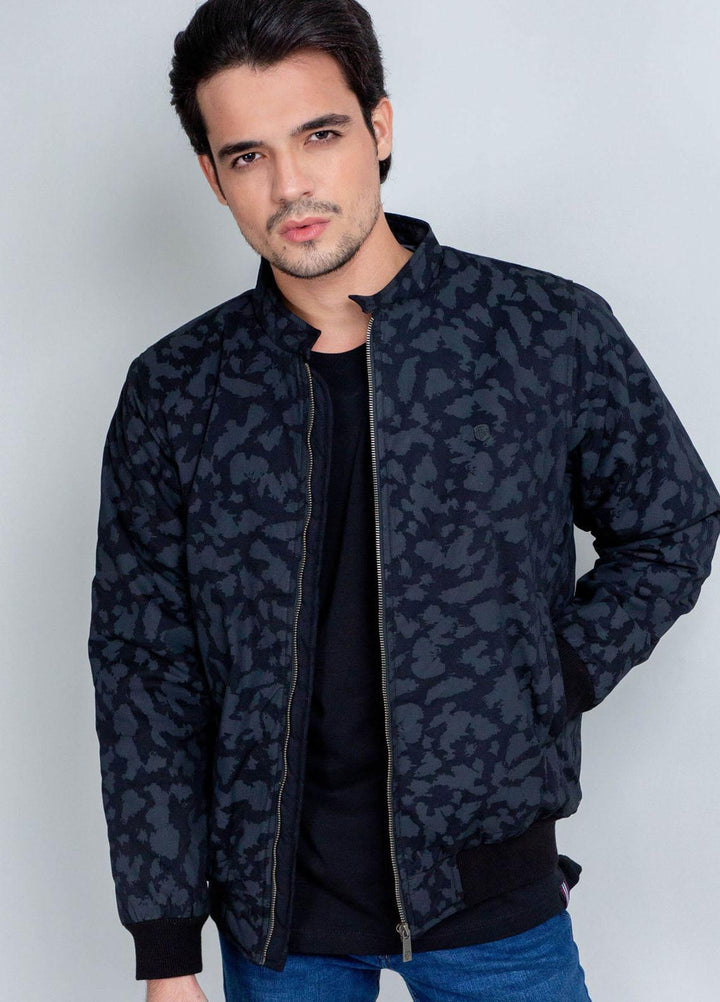 Brumano   Jackets for Men -  JKT-1284 Black Camouflage Quilted