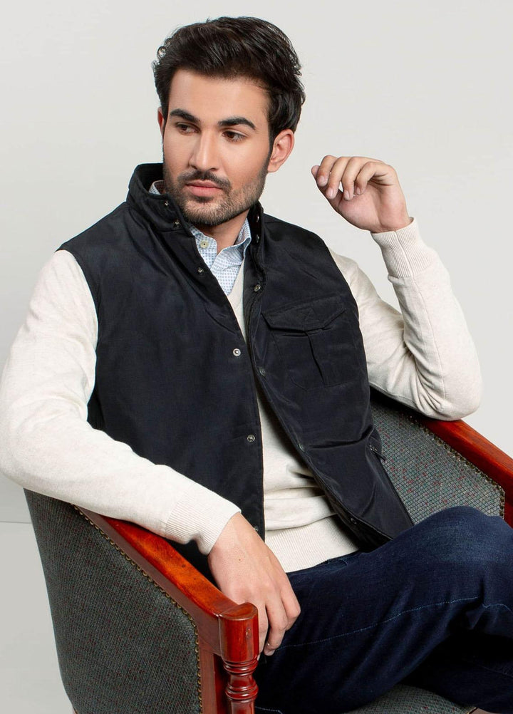Brumano   Jackets for Men -  BRM-1018 Black Sleeveless