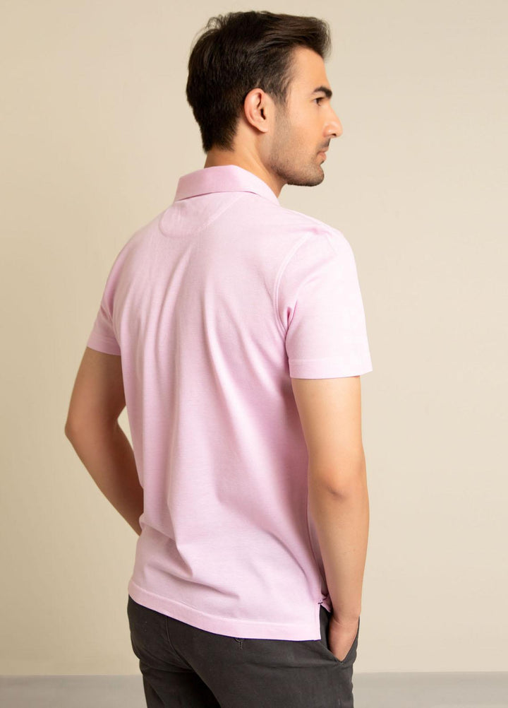 Brumano Cotton  Polo T-Shirt for Men -  Pink Pique Mercerized Polo - SS2022 BRM-249