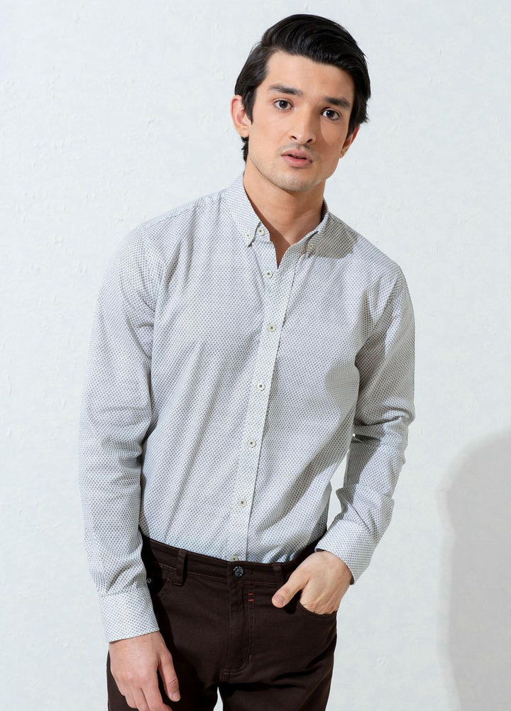 Brumano Cotton Casual Shirts for Men -  Olive Floral Printed