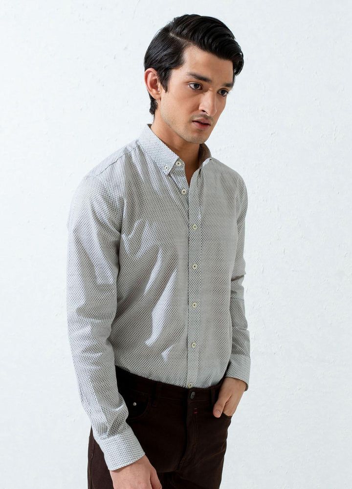 Brumano Cotton Casual Shirts for Men -  Olive Floral Printed