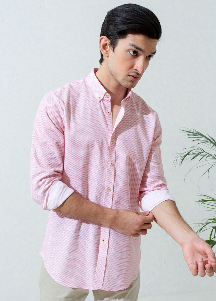 Brumano Cotton Casual Men Shirts -  Pink Floral Printed