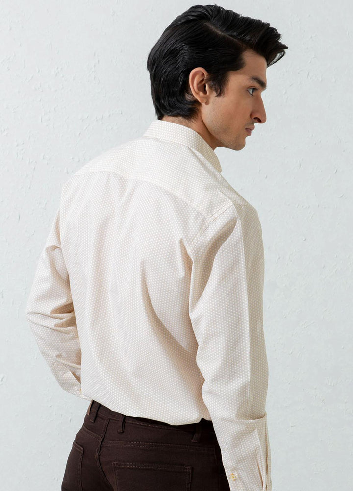 Brumano Cotton Casual Shirts for Men -  Yellow Geo Printed