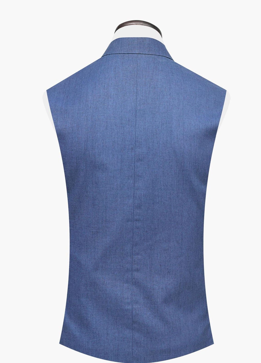 Brumano Outer Cotton  Waistcoat for Men -  Blue Linen Waistcoat BRM-1584