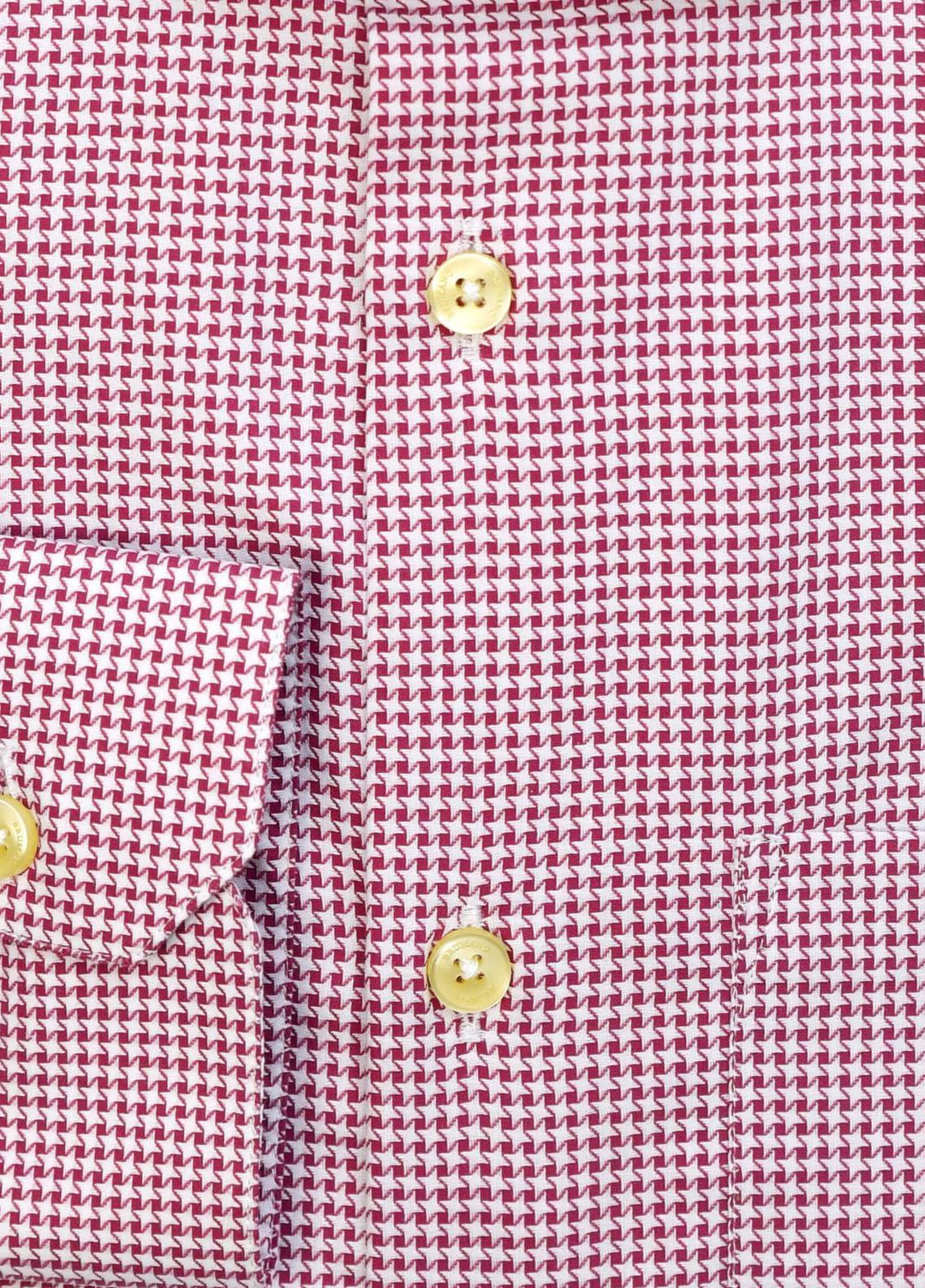 Brumano Cotton  Shirts for Men -  Maroon Houndstooth Formal Shirt BRM-1394