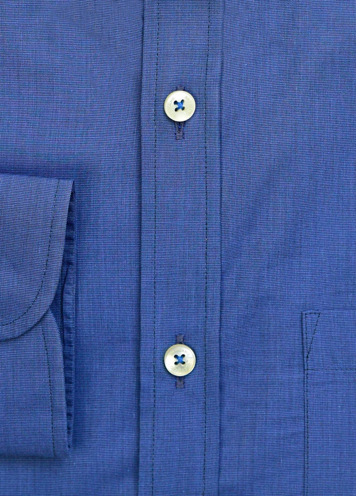 Brumano Cotton  Shirts for Men -  Navy Blue Fine Structured Shirt BRM-1402