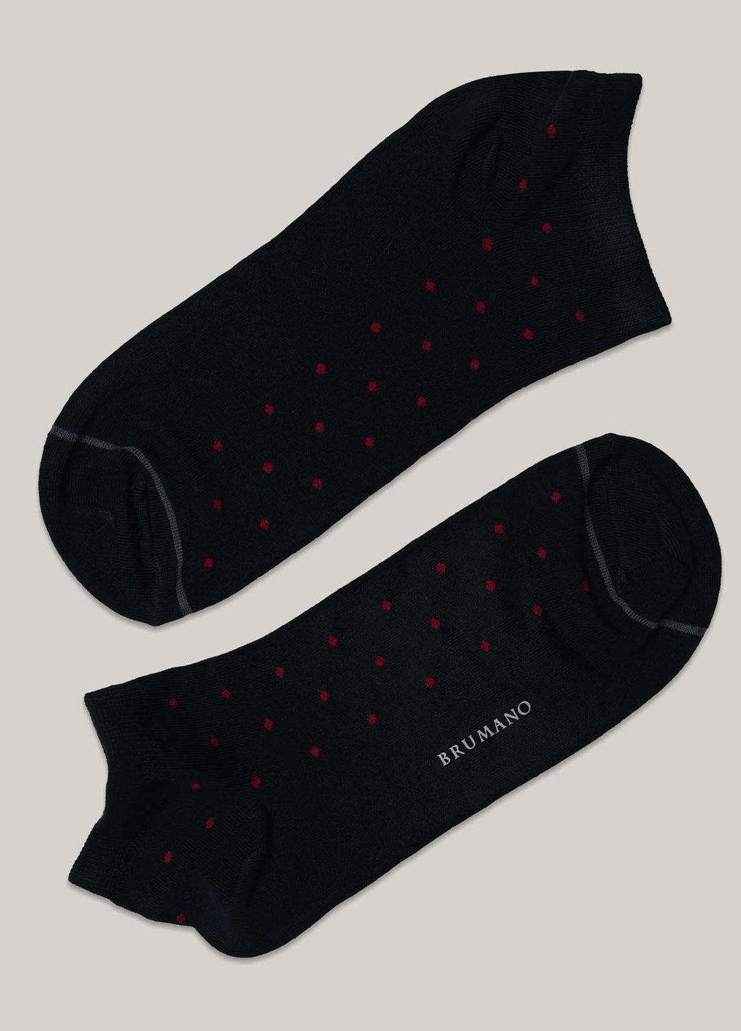 Brumano Cotton Socks Black Polka Dot Cotton Ankle