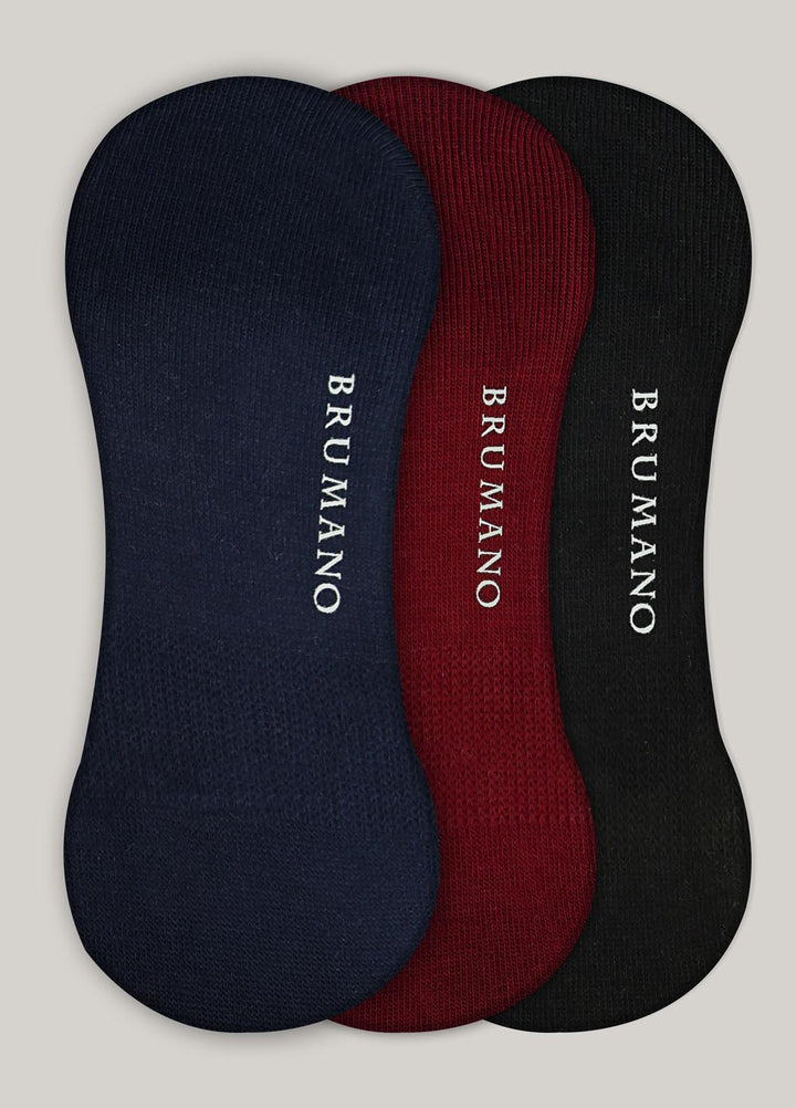 Brumano Cotton Pack Of 3 No-Show Socks SKS-401