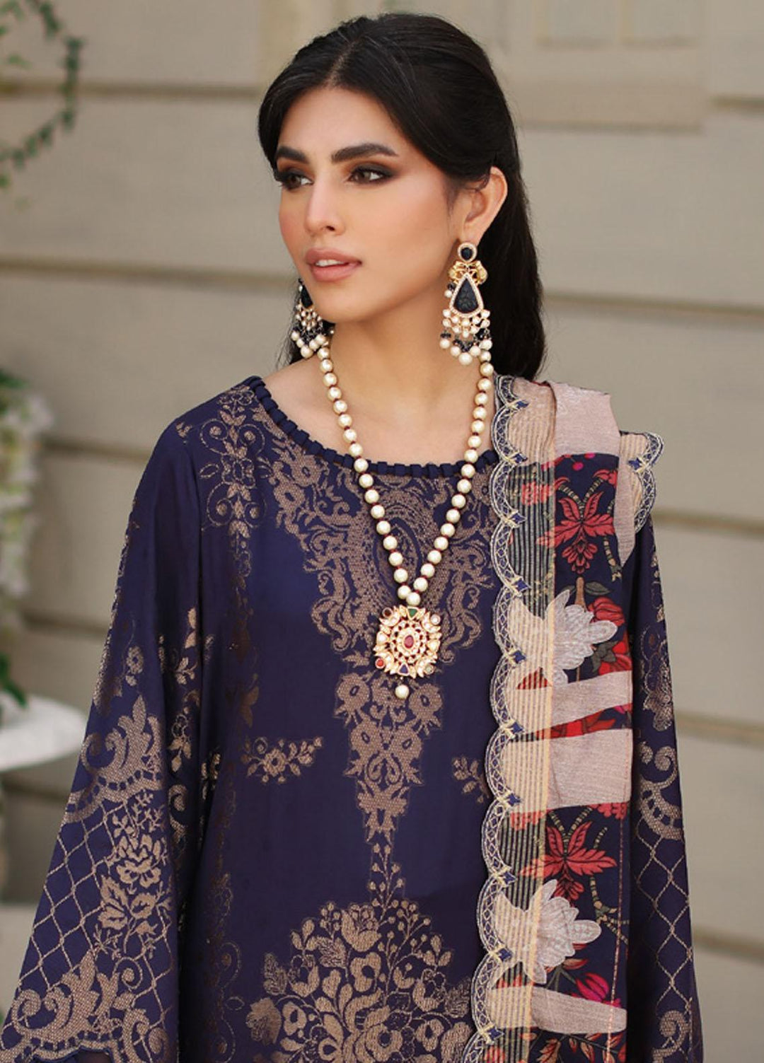 Bunti By Charizma Embroidered Jacquard Suits Unstitched 3 Piece CRZ23BN CB3-03 - Winter Collection
