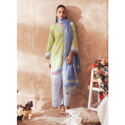 Liyana by Mashra RTW Printed Lawn 3 Piece Suit Butterfly Green Casual Collection