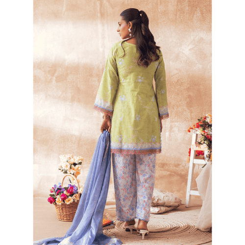 Liyana by Mashra RTW Printed Lawn 3 Piece Suit Butterfly Green Casual Collection