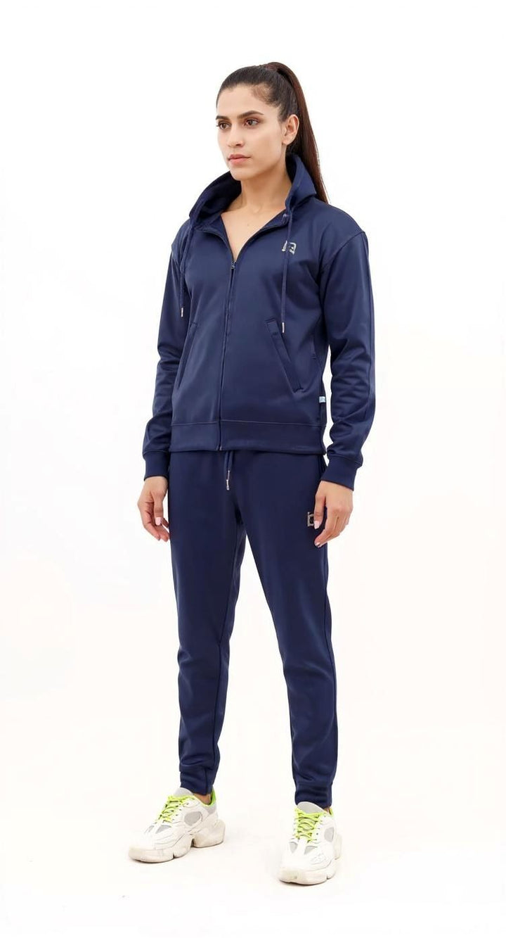 IQ Exclusive Women Winter Track Suit W-Sapphire Zipper Tracksuit