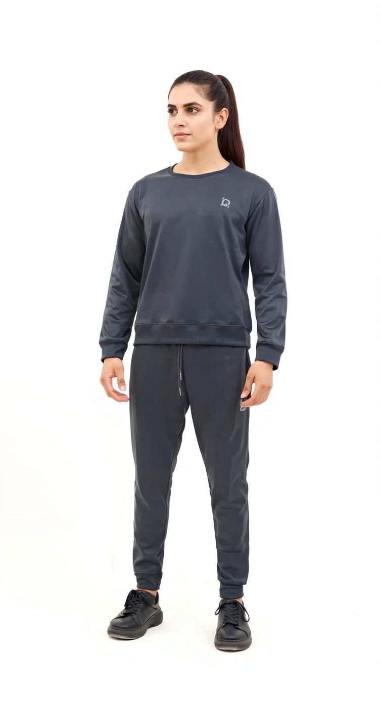 IQ Exclusive Women Winter Track Suit W-Grey Comfort Sweatshirt Tracksuit