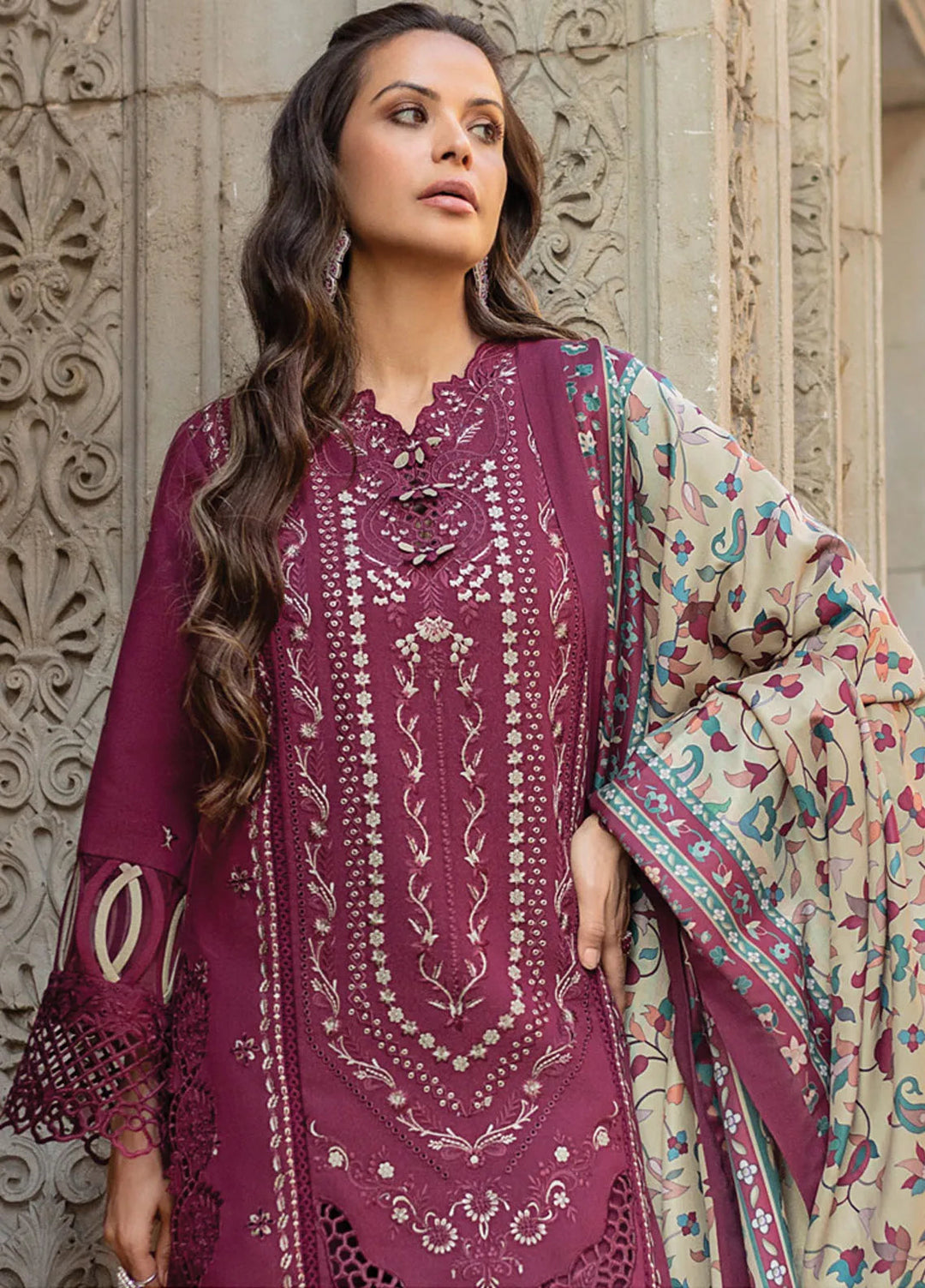 Carnation By Rang Rasiya Embroidered Karandi Suit Unstitched 3 Piece RR24CE D-04 Abigail - Winter Collection