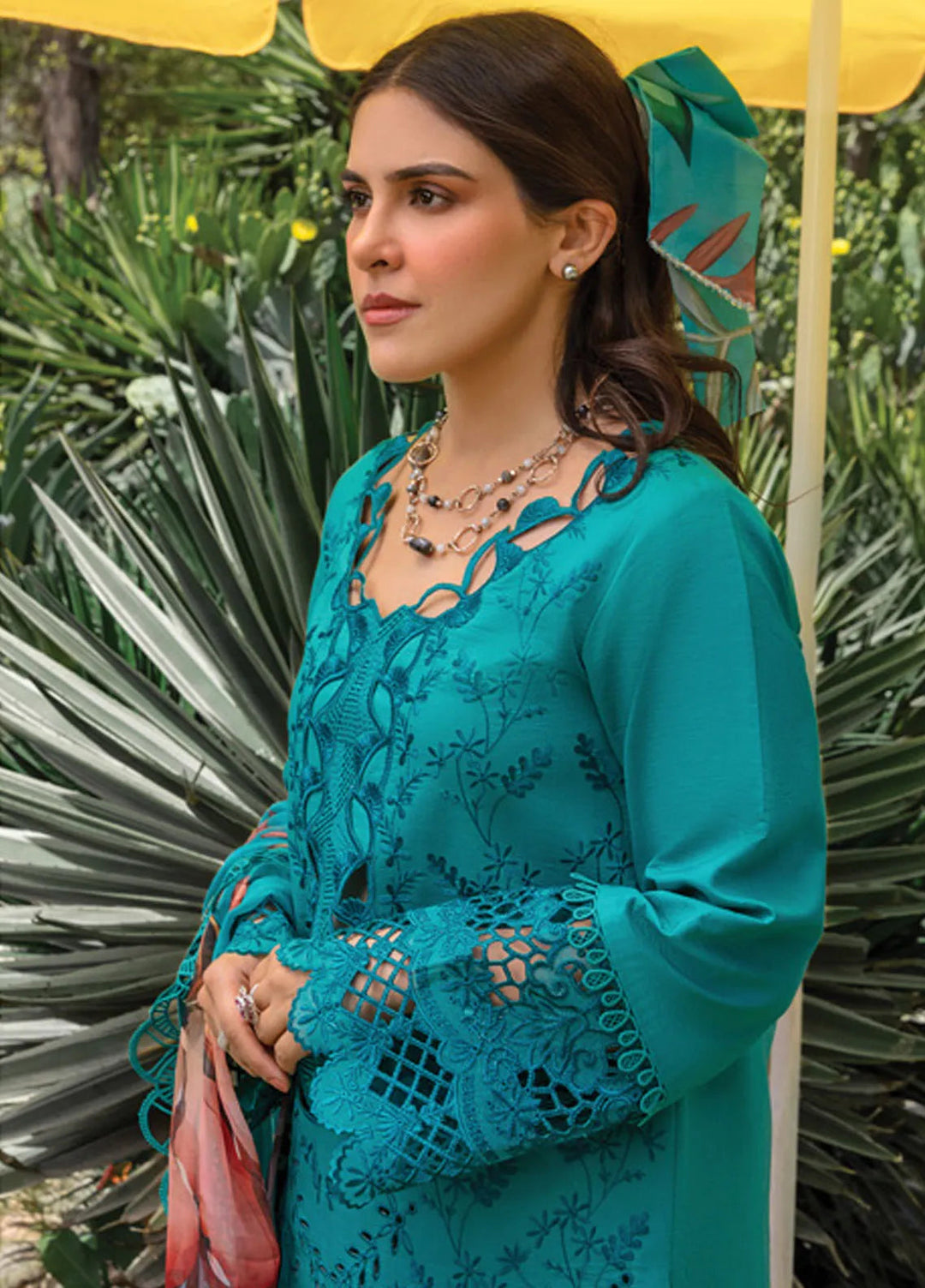 Carnation By Rang Rasiya Embroidered Lawn Suit Unstitched 3 Piece RR24CF D-08 Lara - Summer Collection